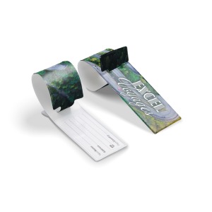 Étiquette à bagage en pvc recyclé - PUHT sérigraphie 1 couleur 1 face