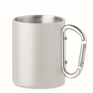 Mug en métal personnalisable anse mousqueton 300ml