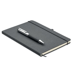 ELEGANOTE - Carnet en cuir recyclé personnalisable et stylo