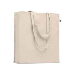 Grand sac shopping personnalisable naturel en coton bio 220g/m²