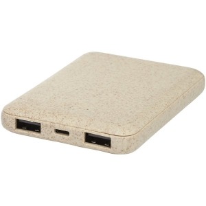 Batterie de secours personnalisée 5 000 mAh en paille de blé