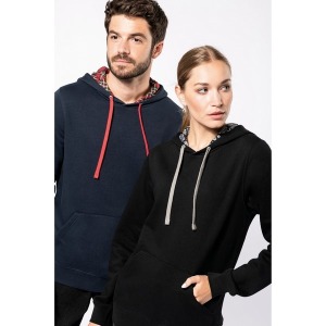 Sweat-shirt à capuche personnalisé contrastée à motifs unisexe