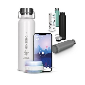 HAUT-PARLEUR ENCEINTE ET BOUTEILLE ISOTHERME publicitaire DOUBLE-PAROI INOX 60 cl