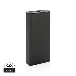 Power bank promotionnel 20.000mAh et 20W en aluminium recyclé RCS Terra
