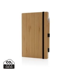 Set avec carnet personnalisé et crayon infini en bambou FSC®