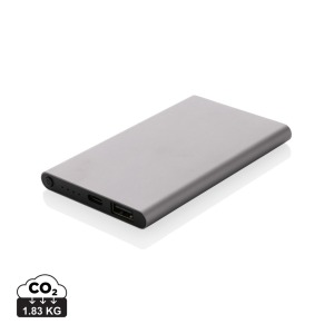 Powerbank promotionnel 4000mAh en plastique recyclé/aluminium RCS