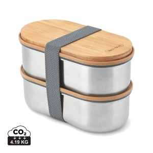Boîte à bento personnalisable double en acier inoxydable BlackBlum