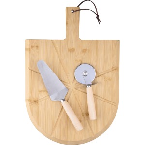 Planche à pizza publicitaire en bambou Vale