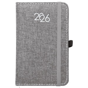Agenda de poche personnalisable hebdomadaire 2026, couverture rigide en PET recyclé avec effet de mélange