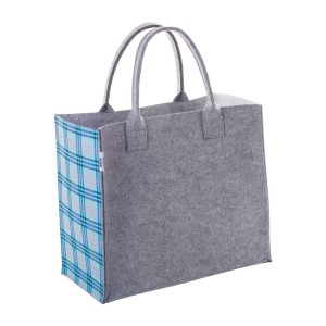 Sac shopping avec soufflets quadri