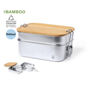 Lunchbox acier et bambou