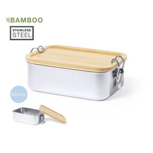 Lunchbox en acier et bambou