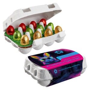 Boîte en carton de 12 oeufs de Pâques, oeufs de Ferrero Küsschen