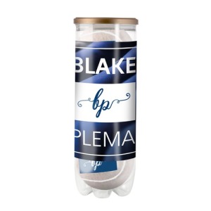 Boite de 3 balles colorées de tennis - Logo sur balles et boîte