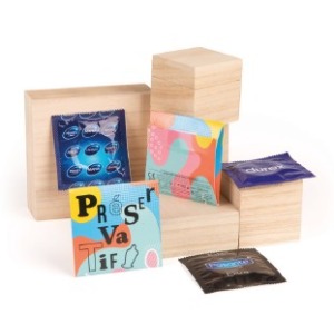 Préservatif publicitaire individuel sous pochette