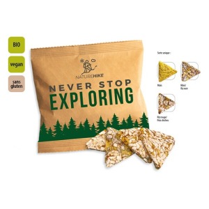 Triangles croustillants bio en sachet promo riz rouge et pois chiches