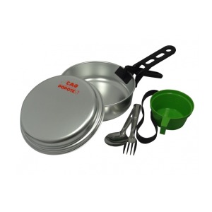 Popote alu personnalisée scout 1 personne aluminium 82mm ø 170mm