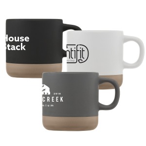 Terra - Tasse personnalisable en céramique à base d'argile de 350ml Sérigraphie