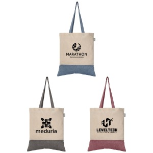 Quebec - Sac fourre-tout en coton recyclé bicolore 140 g/m² Sérigraphie
