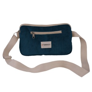 Banane rectangulaire en velours côtelé