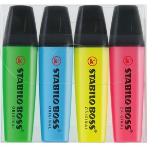 Surligneur publicitaire set de 4 BOSS ORIGINAL