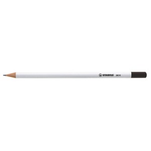 STABILO personnalisable crayon graphite blanc avec tête trempée