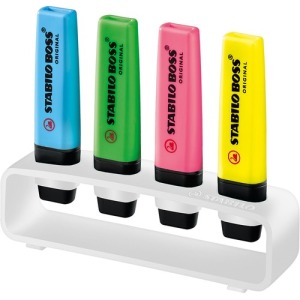 STABILO BOSS ORIGINAL Set de bureau de 4 surligneurs