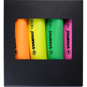 STABILO NEON personnalisable surligneur Set de 4