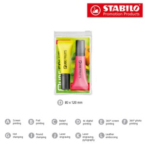 STABILO NEON avec logo surligneur Etui zippé de 2