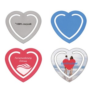 Pince à fiches recyclé coeur