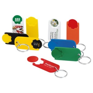 Porte-clés jeton personnalisable 1€ Alpha