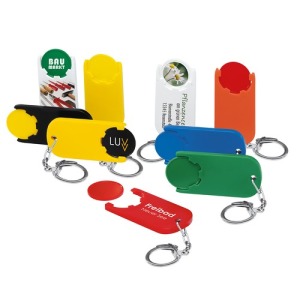 Porte-clés jeton personnalisé 1€ Alpha