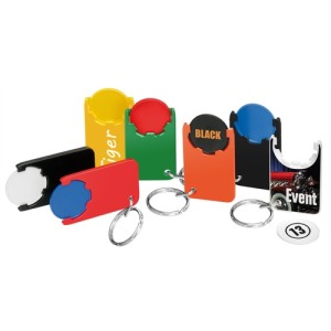 Porte-clés jeton avec logo 1€ Beta