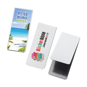 Marque page publicitaire avec magnet