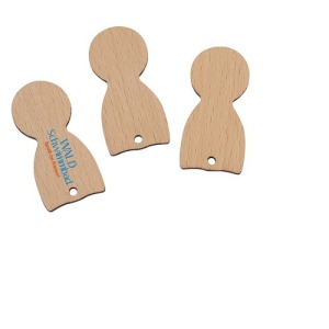 Jeton pour caddie promotionnel en bois