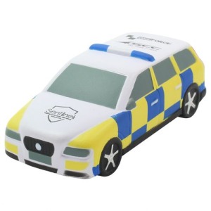Voiture de police anti-stress publicitaire