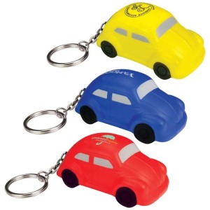 Porte-clés voiture coccinelle anti-stress