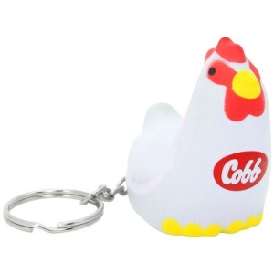 Porte-clés poule anti-stress publicitaire