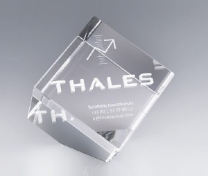 Cube losange 6cm en verre personnalisable