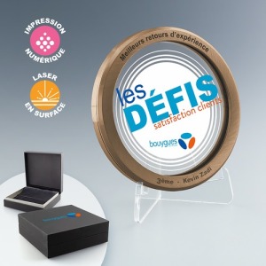 Médaille verre métal