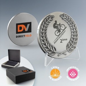 Médaille publicitaire lauriers