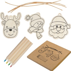 Set de peinture pendentif sapin de Noël