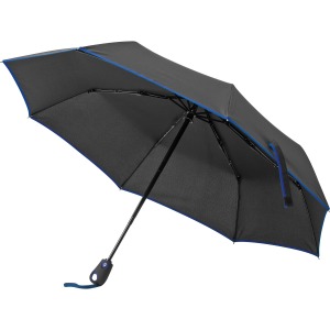 Parapluie promotionnel télescopique noir avec bordure colorée