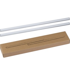 Set de deux pailles personnalisées en verre
