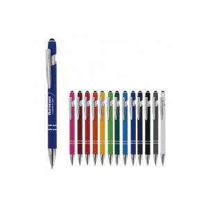 Stylo-bille personnalisable Paris métal caoutchouté