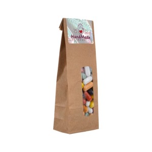 Sachet kraft de bonbons avec étiquette 100g