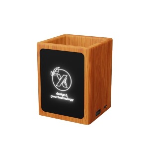 Hub pot à crayons en bois (Stock)