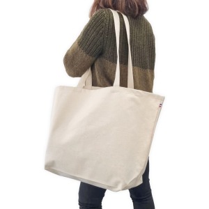 Grand sac français coton BIO XXL - Ecru