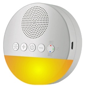 Enceinte bruits blancs et mélodies avec veilleuse