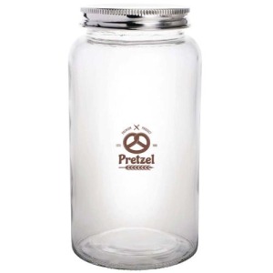 Bocal publicitaire en verre à vis pour aliments secs 800ml